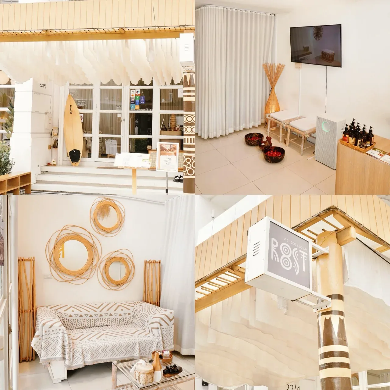 Peaceful atmosphere inside R8ST Massage and Spa