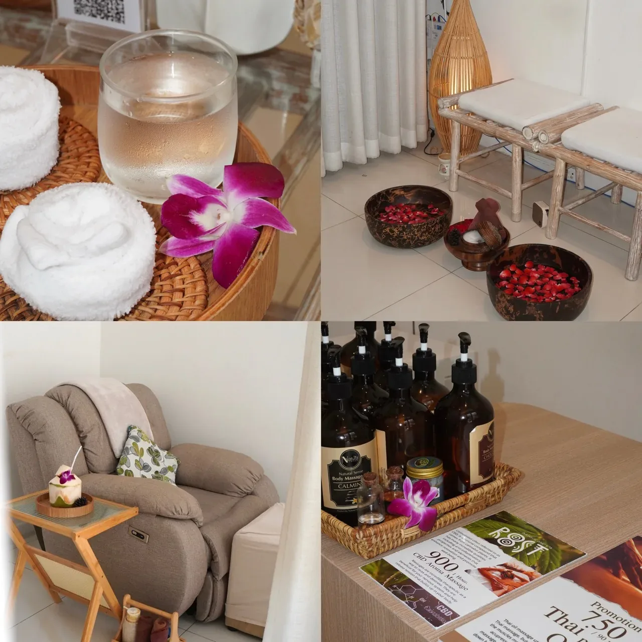 Foot spa amenities and essential oils